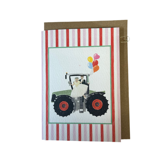 Candy stripe wedding card