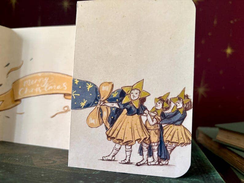 Vintage Christmas Cracker Card “The Stars”