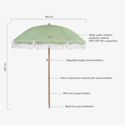 Green-striped umbrella
