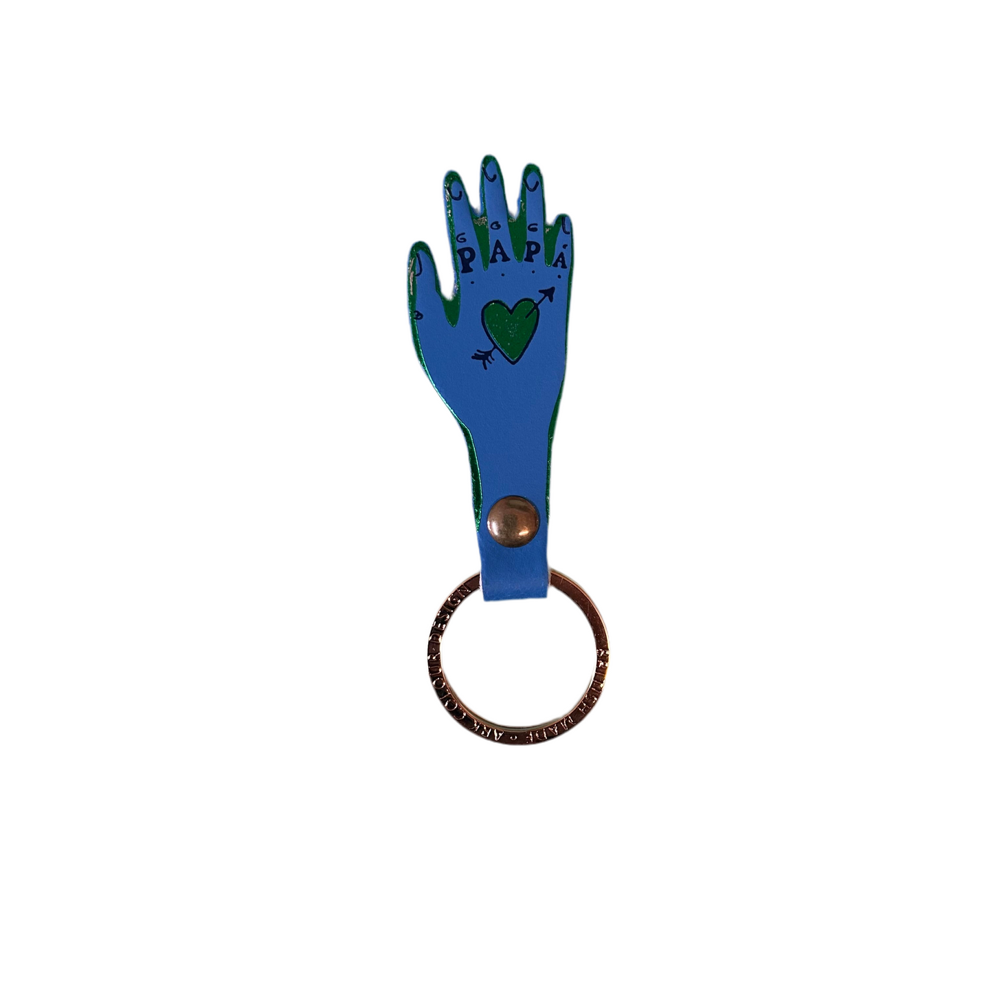 Papa key fob cornflower