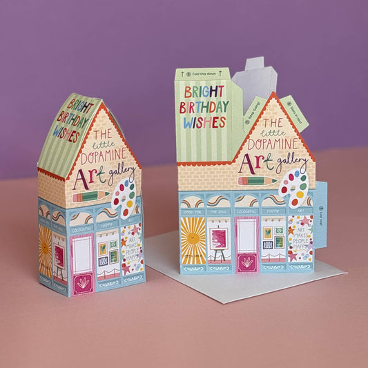 Dopamine Art Gallery Birthday Card – 3D Slot Together Card