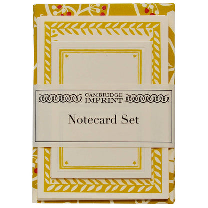 Set of Notecards and Envelopes Ivy Piccalilli and Cranberry