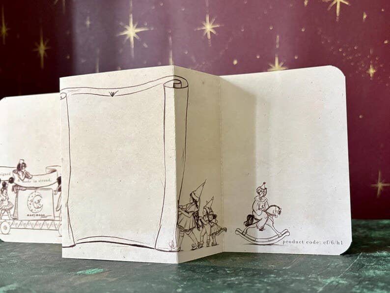 Hand-Illustrated Fold-Out Dollhouse Card – New Home Congratulations Greeting – UK Artist Design
