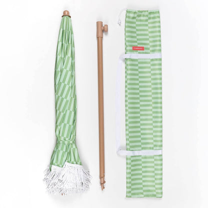 Green-striped umbrella