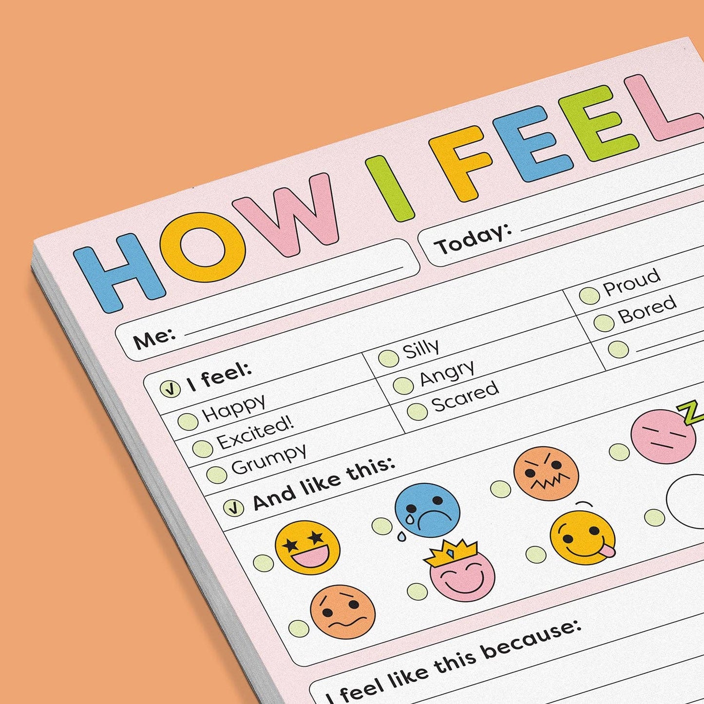 Knock Knock Kids How I Feel Playtime Pads (Notepad/Sticky Notes)