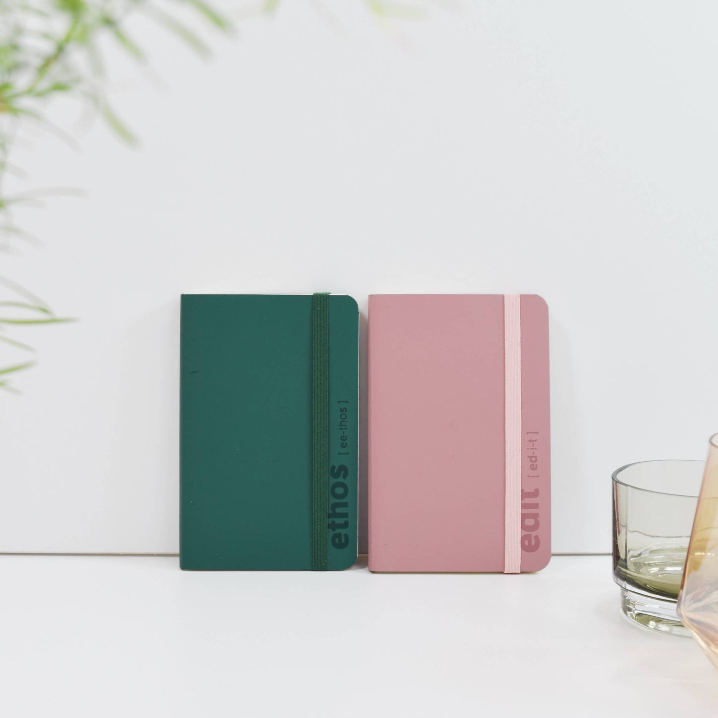 A6 recycled leather notebook - EDIT powder pink