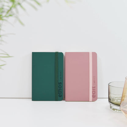 A6 recycled leather notebook - EDIT powder pink