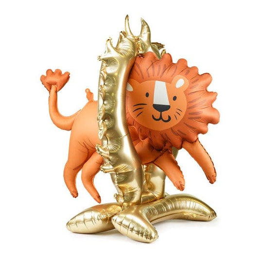 Partydeco Circus Party Standing Foil Balloon – Leaping Lion