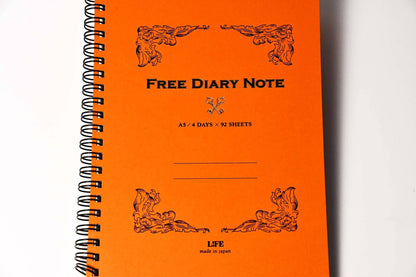 [LIFE] A5 Free Diary Lined Notebook - Orange