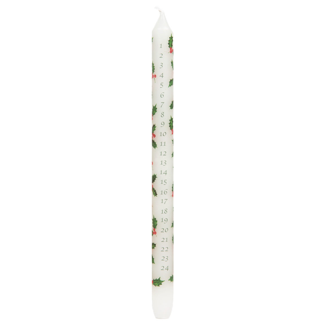 Botanical Holly Dinner Advent Candle