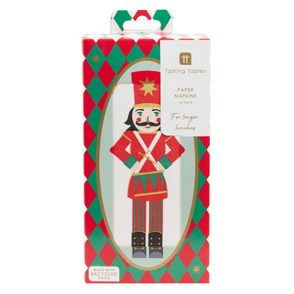 Botanical Nutcracker Long Lunch Napkin 15Pk