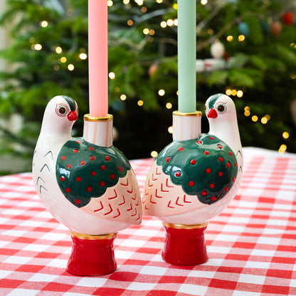 Ceramic Partridge Candle Holder