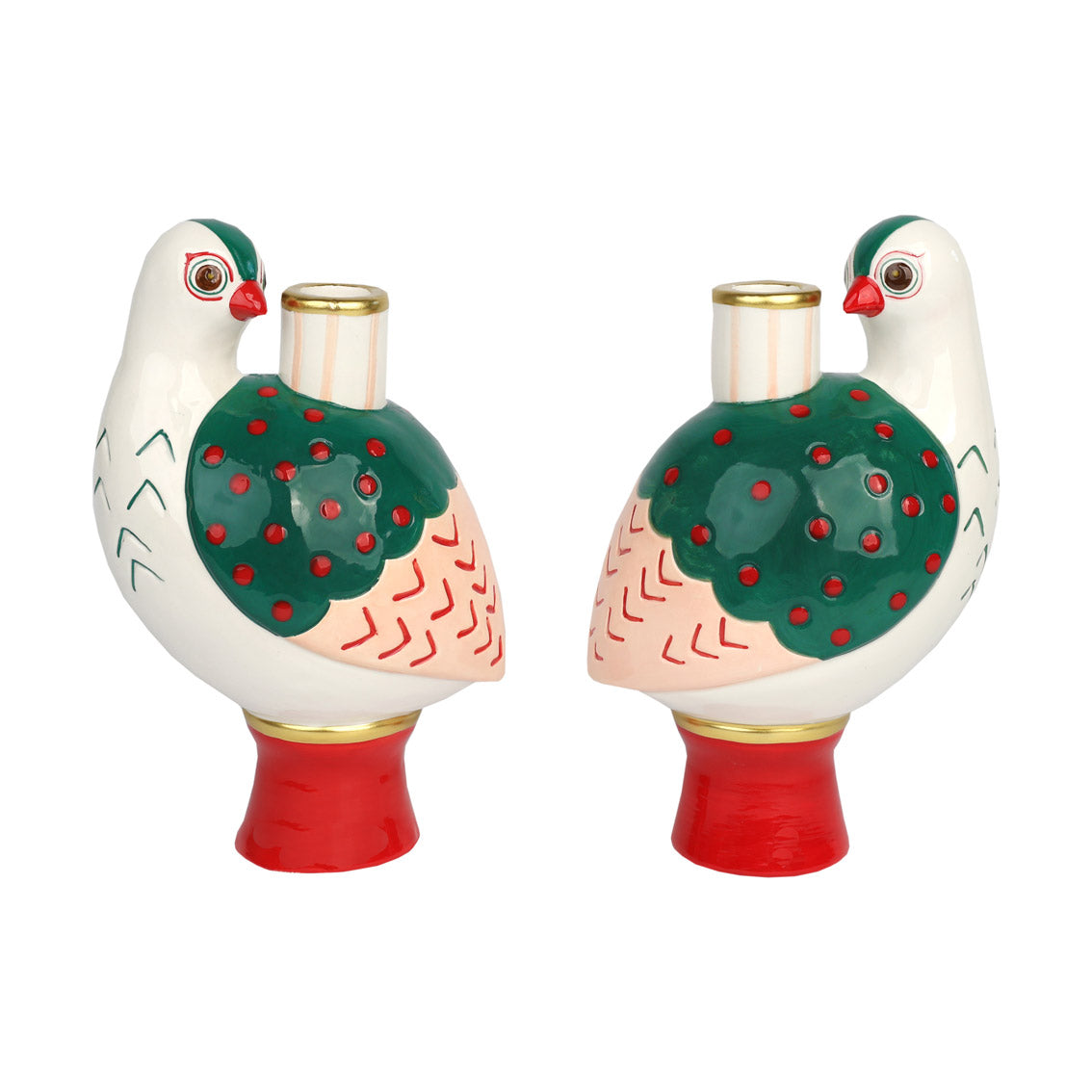 Ceramic Partridge Candle Holder