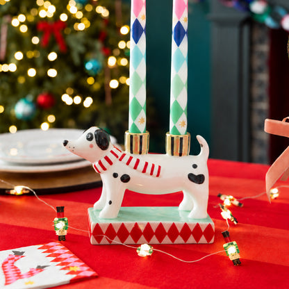 Dog Ceramic Candle Holder
