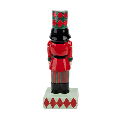 Nutcracker Ceramic Candle Holder
