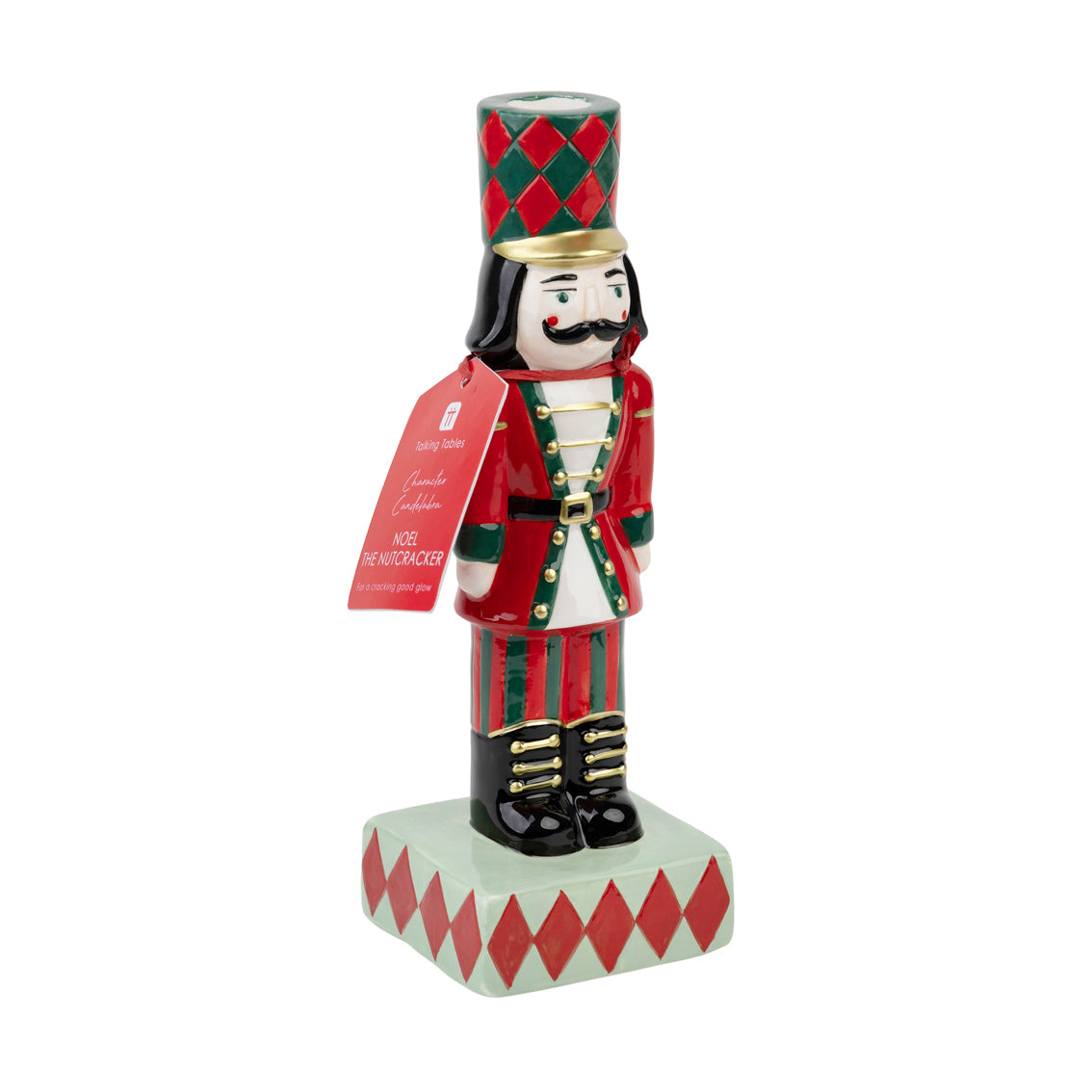 Nutcracker Ceramic Candle Holder