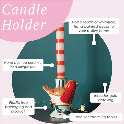 Robin Ceramic Candle Holder