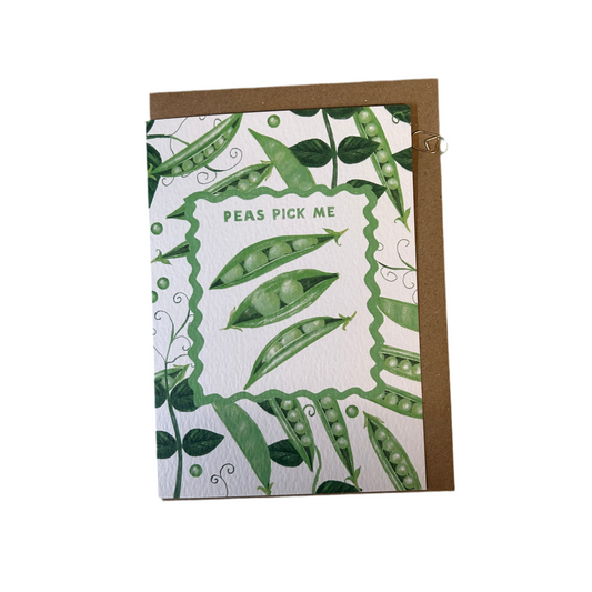Peas pick me card