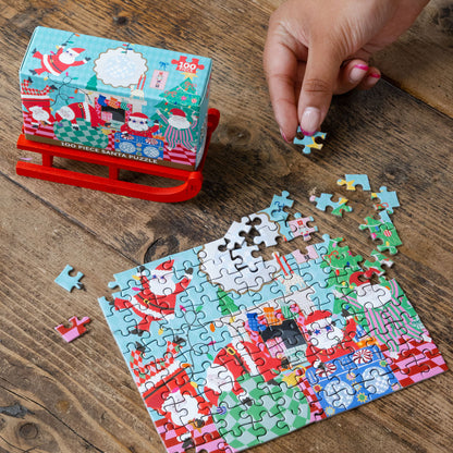 Fun Guy Santa Puzzle Sleigh