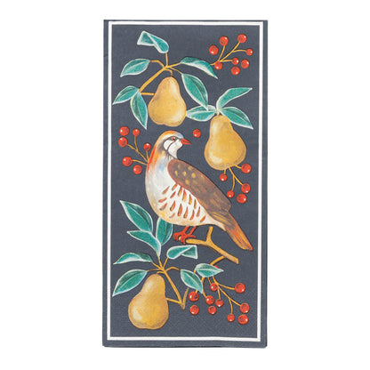 Partridge & Pear Long Lunch Napkins 16k
