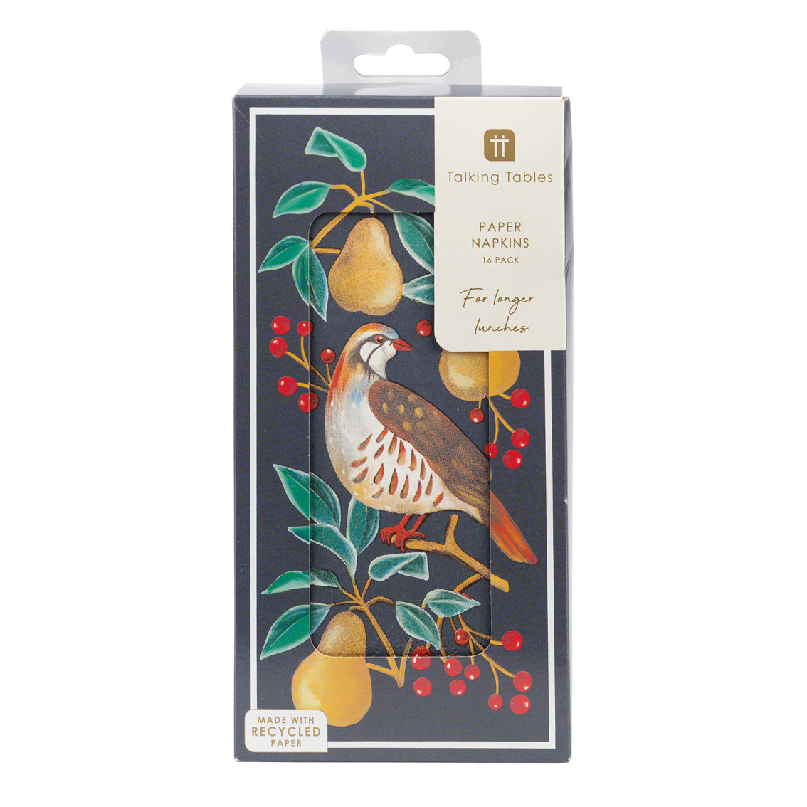 Partridge & Pear Long Lunch Napkins 16k