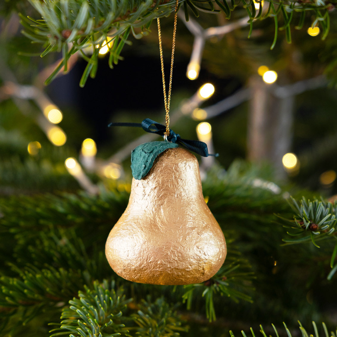 Fragments of Fashion Handmade Gold Pear Decoration