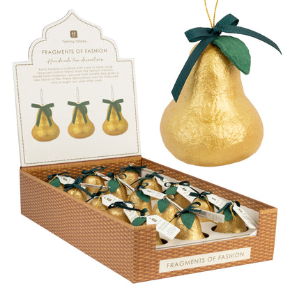Fragments of Fashion Handmade Gold Pear Decoration