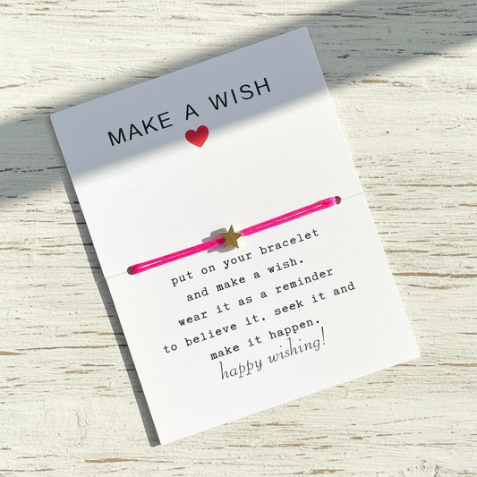 Make a Wish Star Star Lucky Charm Bracelet 
gold