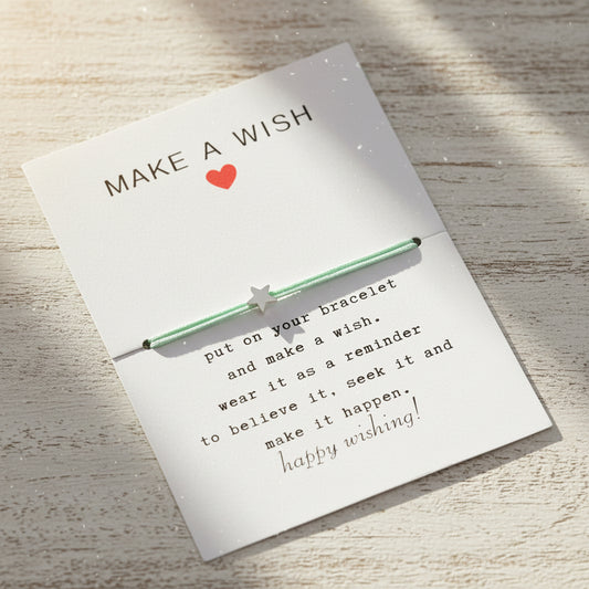 MAKE A WISH Lucky Charm Star Silver Wish Bracelet