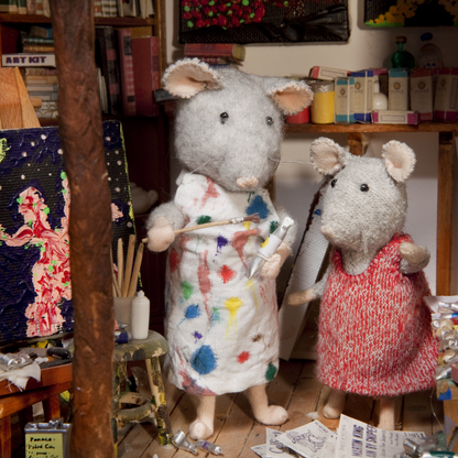Kids Plush Toy - Mouse Artist (12cm)