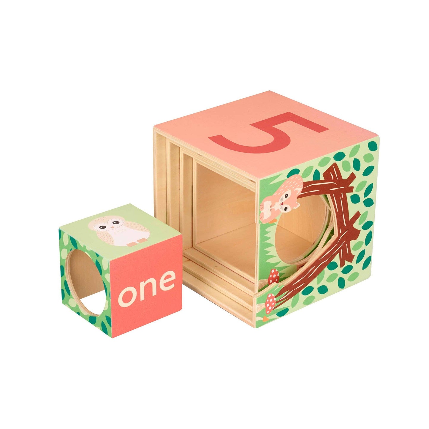 Woodland Animal Wooden Stacking Cubes