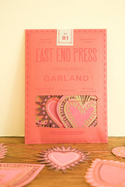 Sweet Hearts Sewn Garland