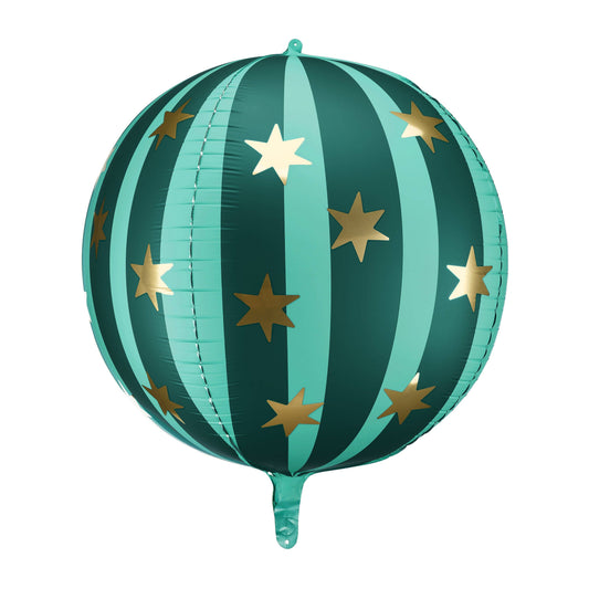 Partydeco Green Starry Ball Foil Balloon –  75 cm
