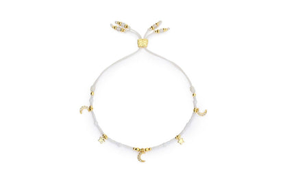 Rania White & Gold Celestial Charm Bracelet