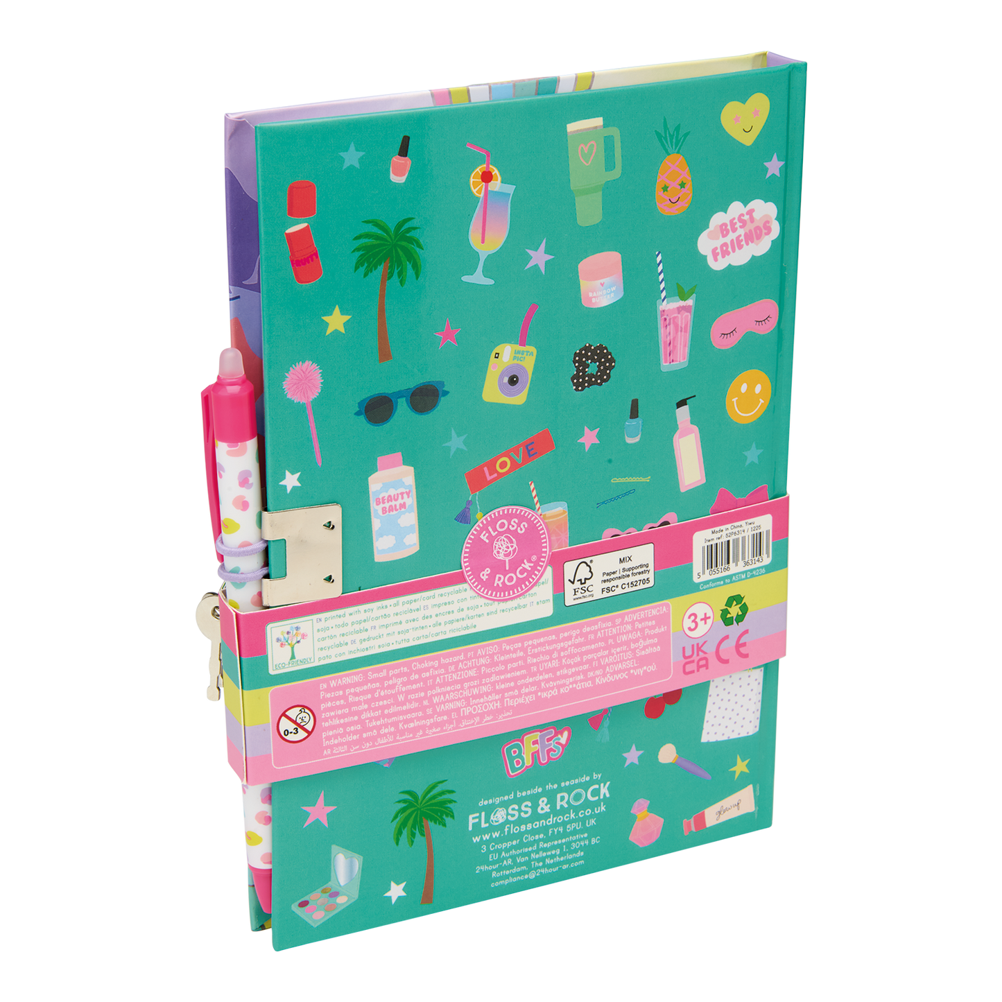 Fashion Friends Lockable Diary  ( 3 designs, 2 of each )