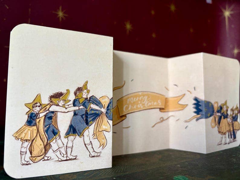 Vintage Christmas Cracker Card “The Stars”