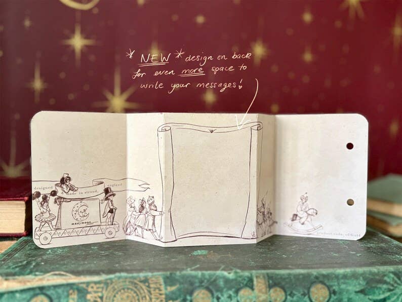 Handmade Flowers for Mum Card - Vintage inspired Fold Out Card