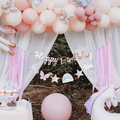 Partydeco Unicorn Party Happy Birthday Garland