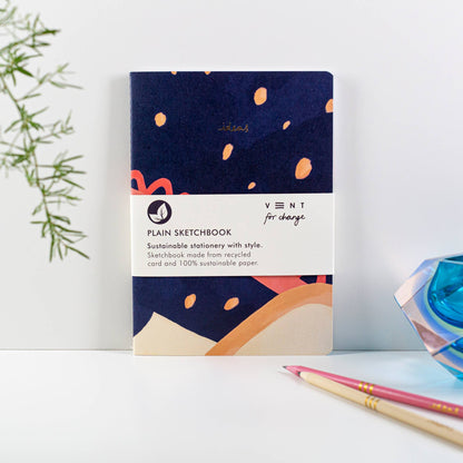 Notebook A5 Recycled & Sustainable Plain Paper Ideas - Blue