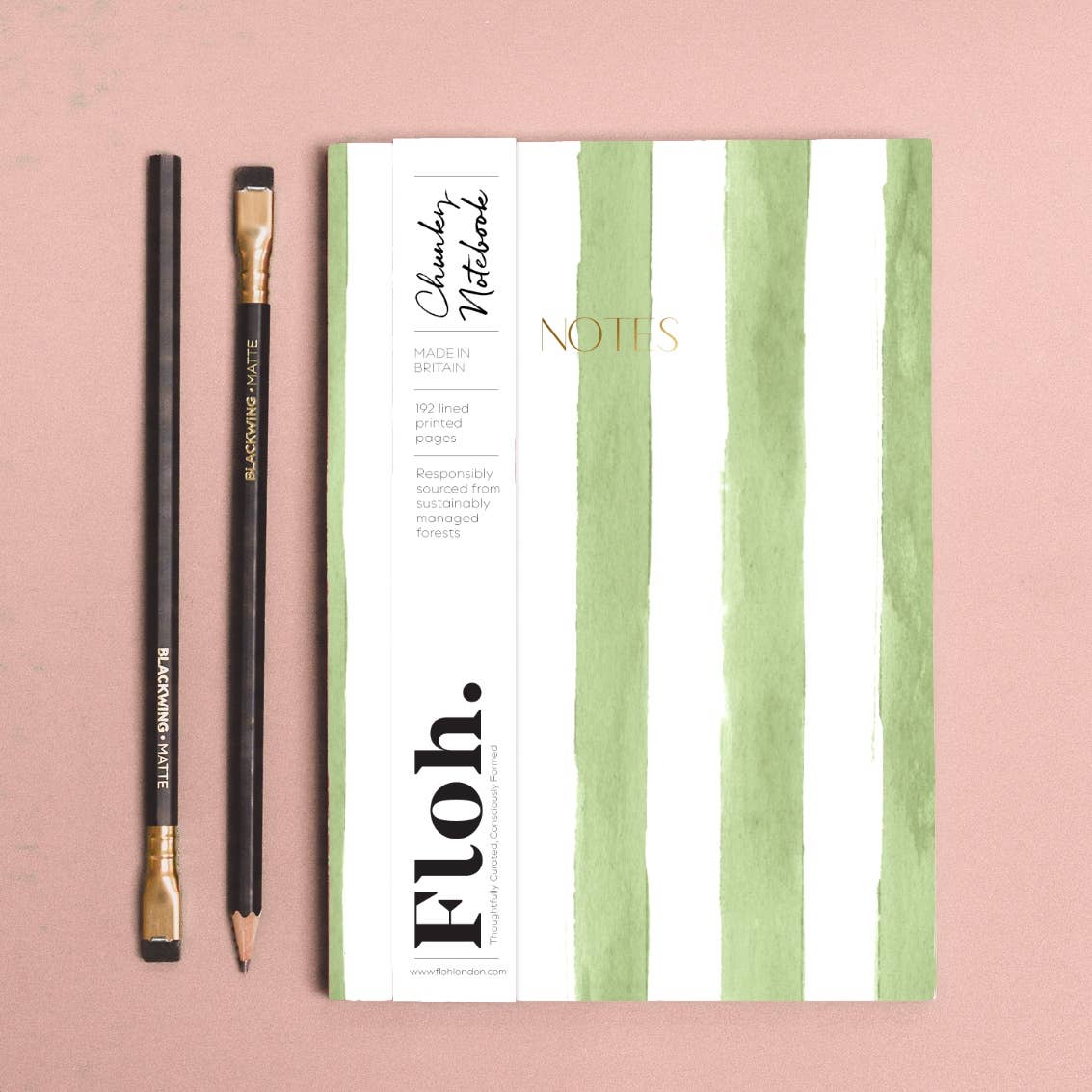 Olive (Stripes) A5 Chunky Notebook