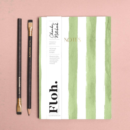 Olive (Stripes) A5 Chunky Notebook