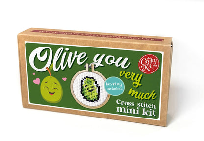 Olive You Very Much Mini Matchbox Cross Stitch Kit