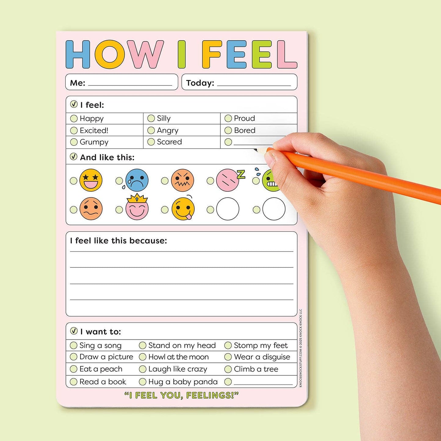 Knock Knock Kids How I Feel Playtime Pads (Notepad/Sticky Notes)