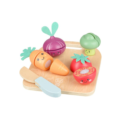 Happy Wooden Veggies Cutting Veg