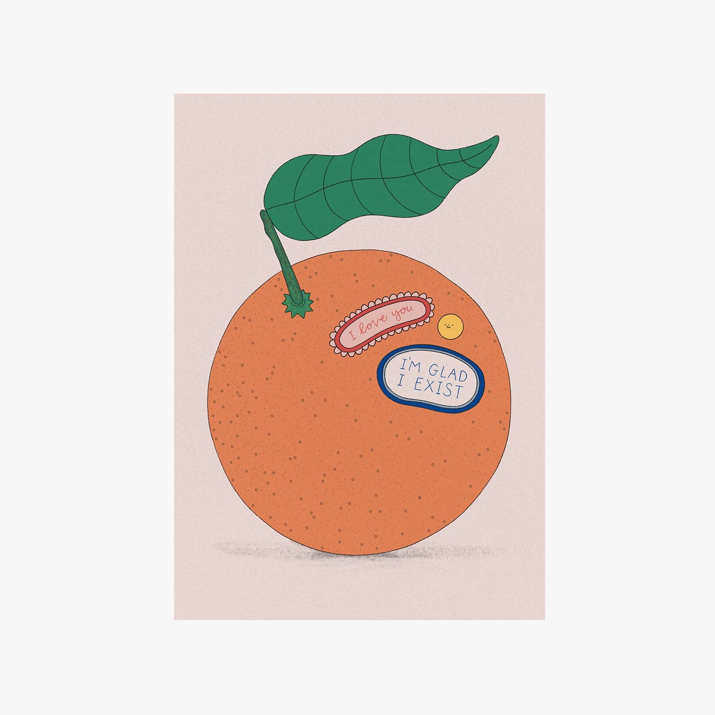 The Orange Wendy Cope Poem Card
