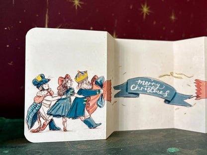 Vintage Christmas Cracker Card “Nutcracker” , Hand Illustrated Card by UK artist Manymoon Fables