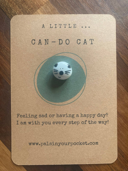 Positivity Reminder Pebble For Stress & Anxiety Relief. Cat