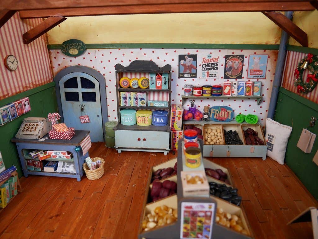 Kids DIY Dollhouse Furniture Kit - Shop (Scale 1:12)
