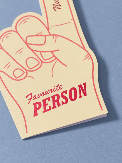 No.1 Favourite Foam Finger Card for Valentine's | Friendship