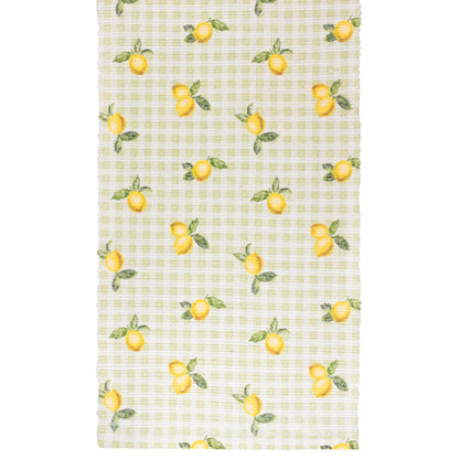 Fruits Lemons Indoor/Outdoor Table Runner Sage